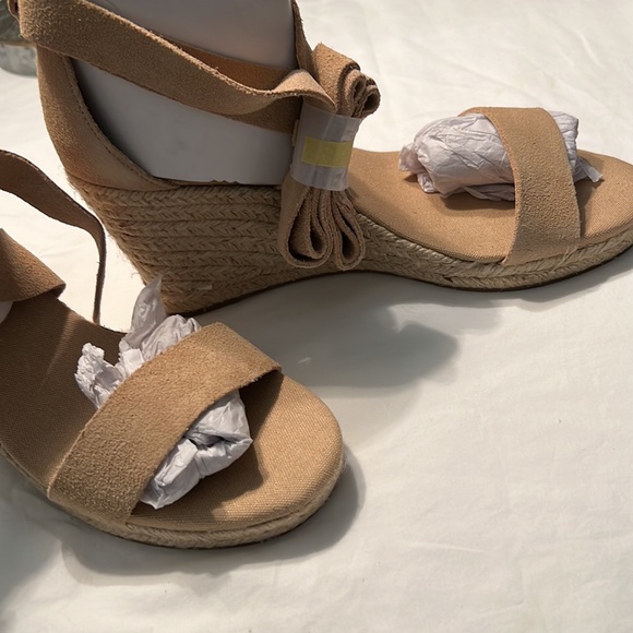 NIB ALDO l Size 10 l LARETTA Espadrilles Wedge Heel Sandals l Natural - Picture 3 of 13